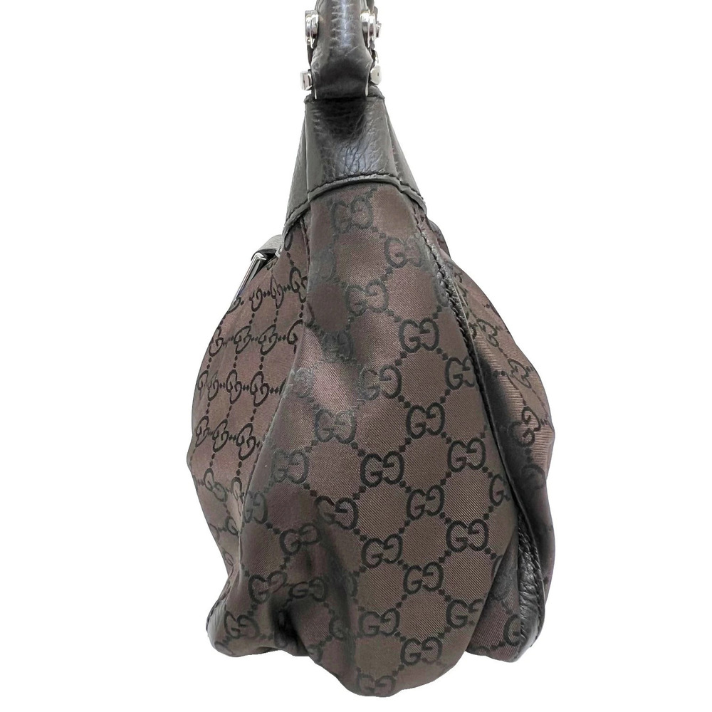 GUCCI GG Appie One Shoulder Hobo Bag Handbag Leather Brown - Picture 2 of 11